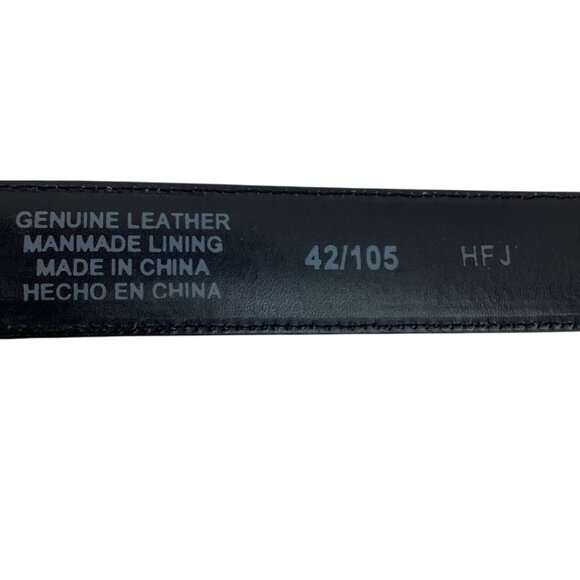 Dockers Genuine Leather Belt Mens 42 Black NWT - Picture 7 of 8